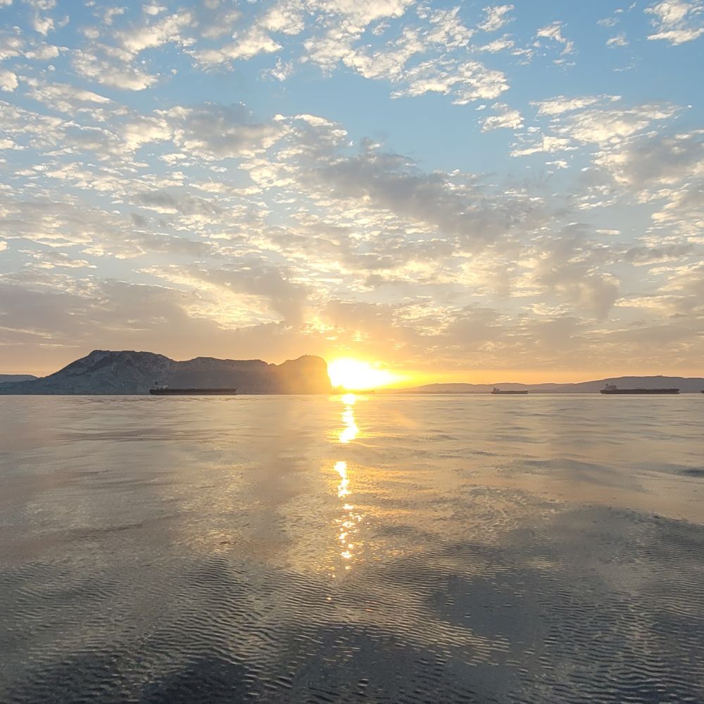 Sunset from Sotogrande to Gibraltar